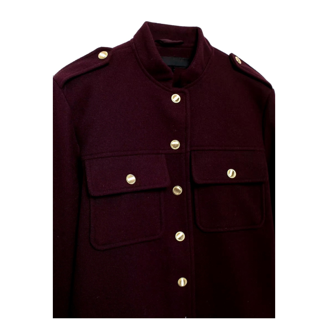 Bordeaux Crop-Jacke